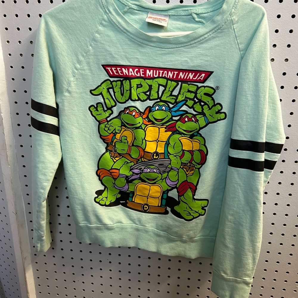 Nickelodeon Teenage Mutant Ninja Turtles Sweatshirt - Light Green Small